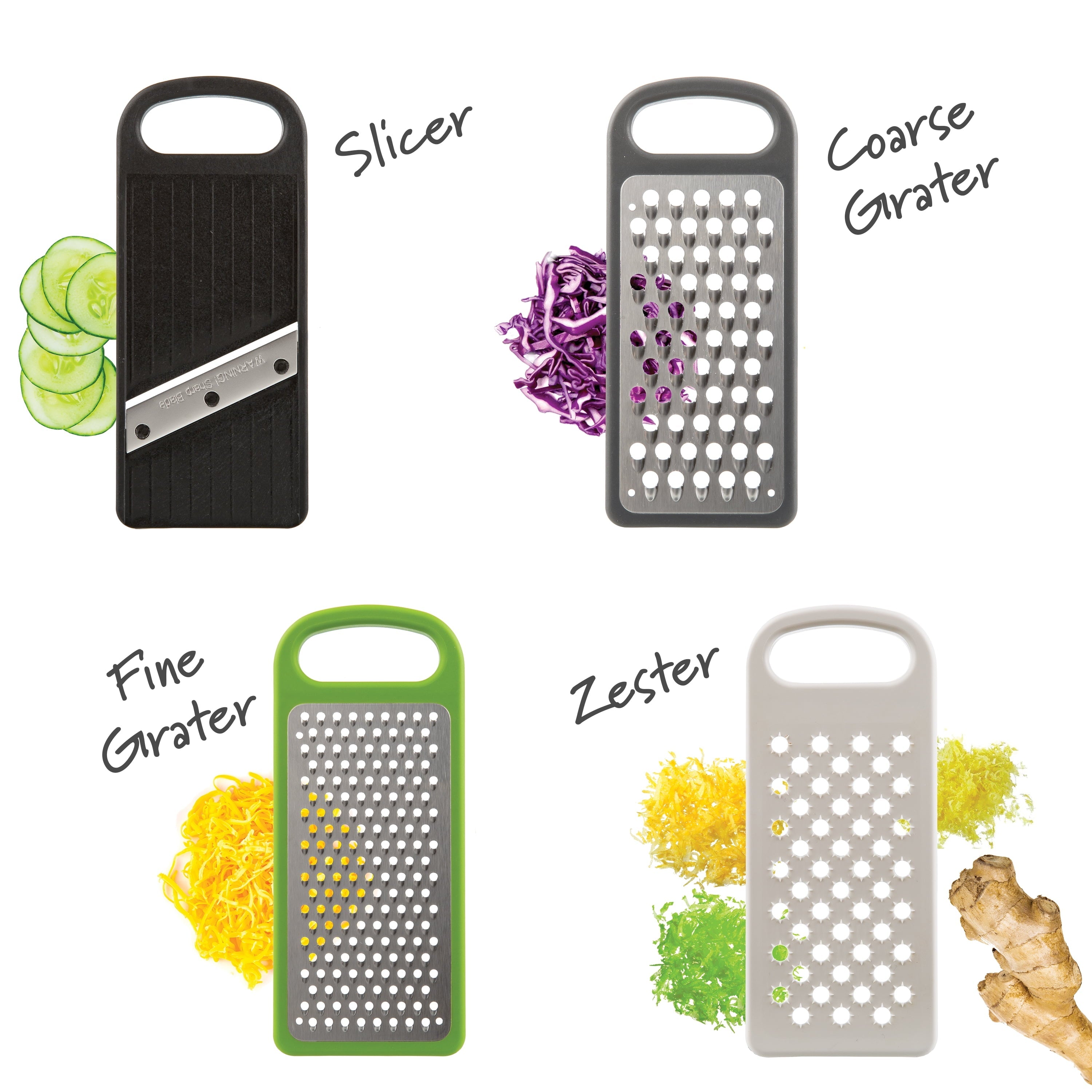Ergonomic Manual Compact Grate & Slice Set - Multi-Functional Manual Food Chopper & Slicer Detail