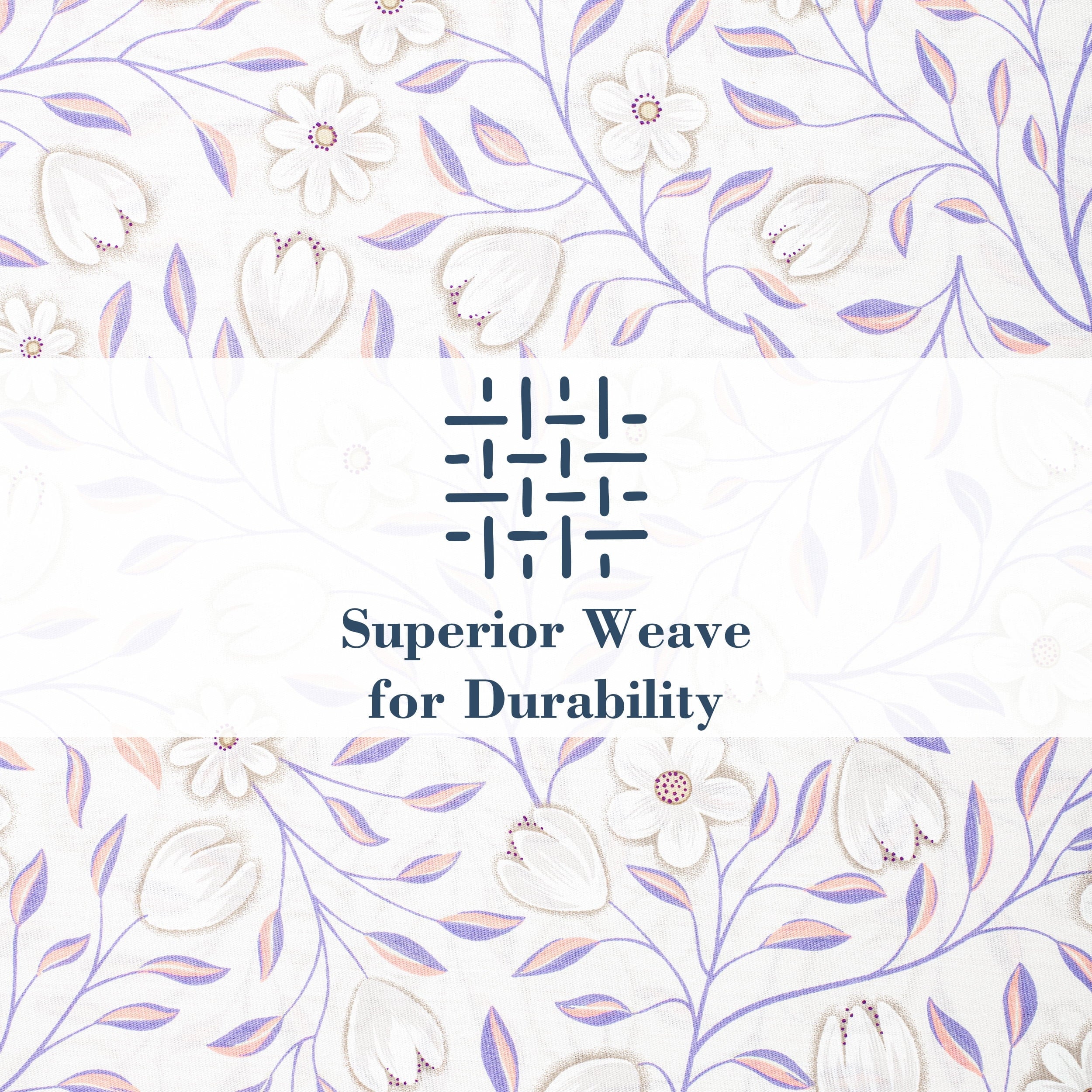 Premium Egyptian Cotton 100% Cotton Full Size Sheets,4 Piece Pure Percale Bed Sheets Set Deep Pocket Fits Mattress Upto 15",floral vine pattern - Breathable Egyptian Cotton Flat & Fitted Sheets Detail