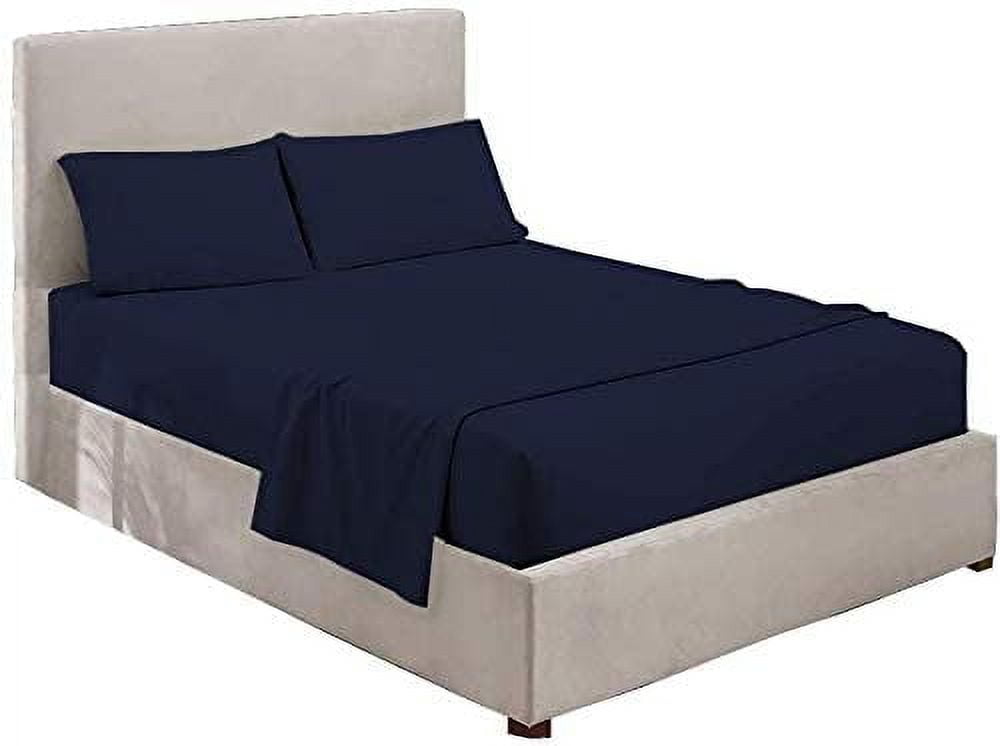 Ultra-Soft Luxury Bed Sheets Set - 800 Thread Count 100% Egyptian Cotton Sheets - 4 Piece Sheet Set Fits Mattress Upto 24 Inch D... - Premium Ultra-Soft Pillowcase Pair for Sleeping Detail
