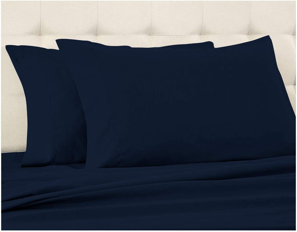 Ultra-Soft Luxury Bed Sheets Set - 800 Thread Count 100% Egyptian Cotton Sheets - 4 Piece Sheet Set Fits Mattress Upto 24 Inch D... - Premium Ultra-Soft Pillowcase Pair for Sleeping Detail