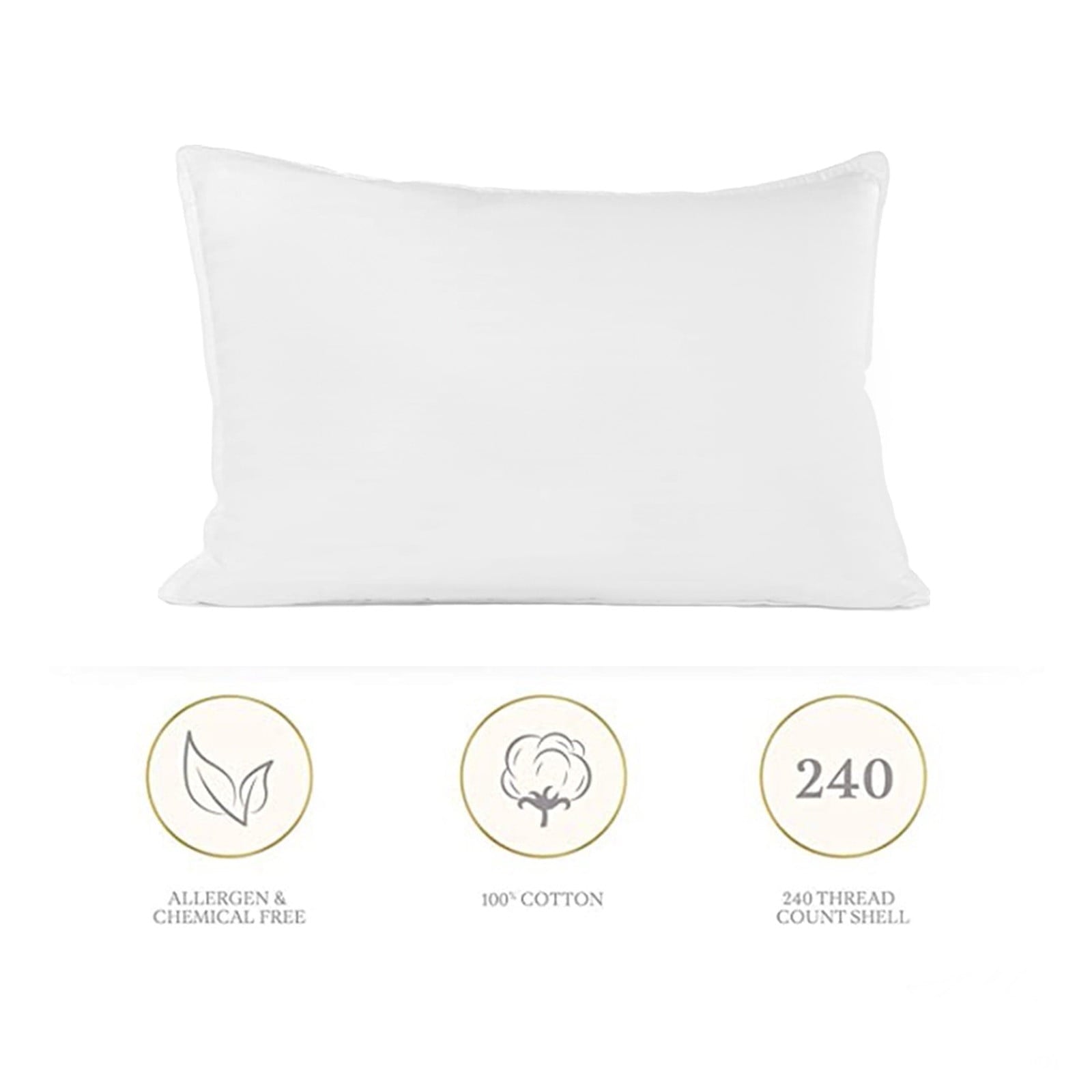 Orthopedic Support Pillows Standard Size Set of 2, Bed Pillows for Sleeping, Standard Pillows 2 Pack for Back, Stomach or Side Sleepers,... - Orthopedic Shredded Foam Bed Pillow Set Detail