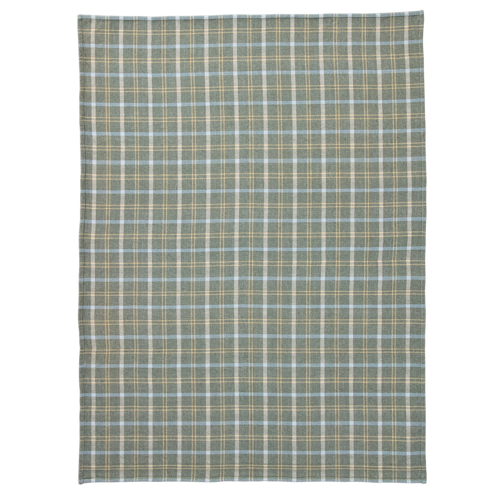 Lightweight Warm Woven Chenille Plaid Throw Blanket, Green River , 50x72 Inches - Cozy Fleece Throw Blanket for Couch & Bed Detail