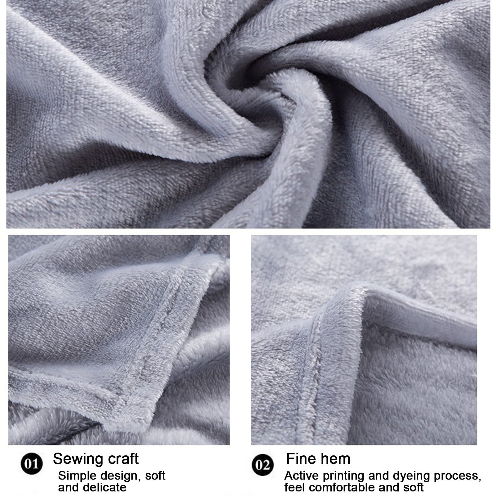 Super Soft Flannel Under $5 Flannel Blanket 27.56X39.37 Inches Blanket Soft Cozy Throw Blanket for Couch, Bed, Household Blanket for All... - Super Soft Reversible Sherpa Flannel Blanket Detail