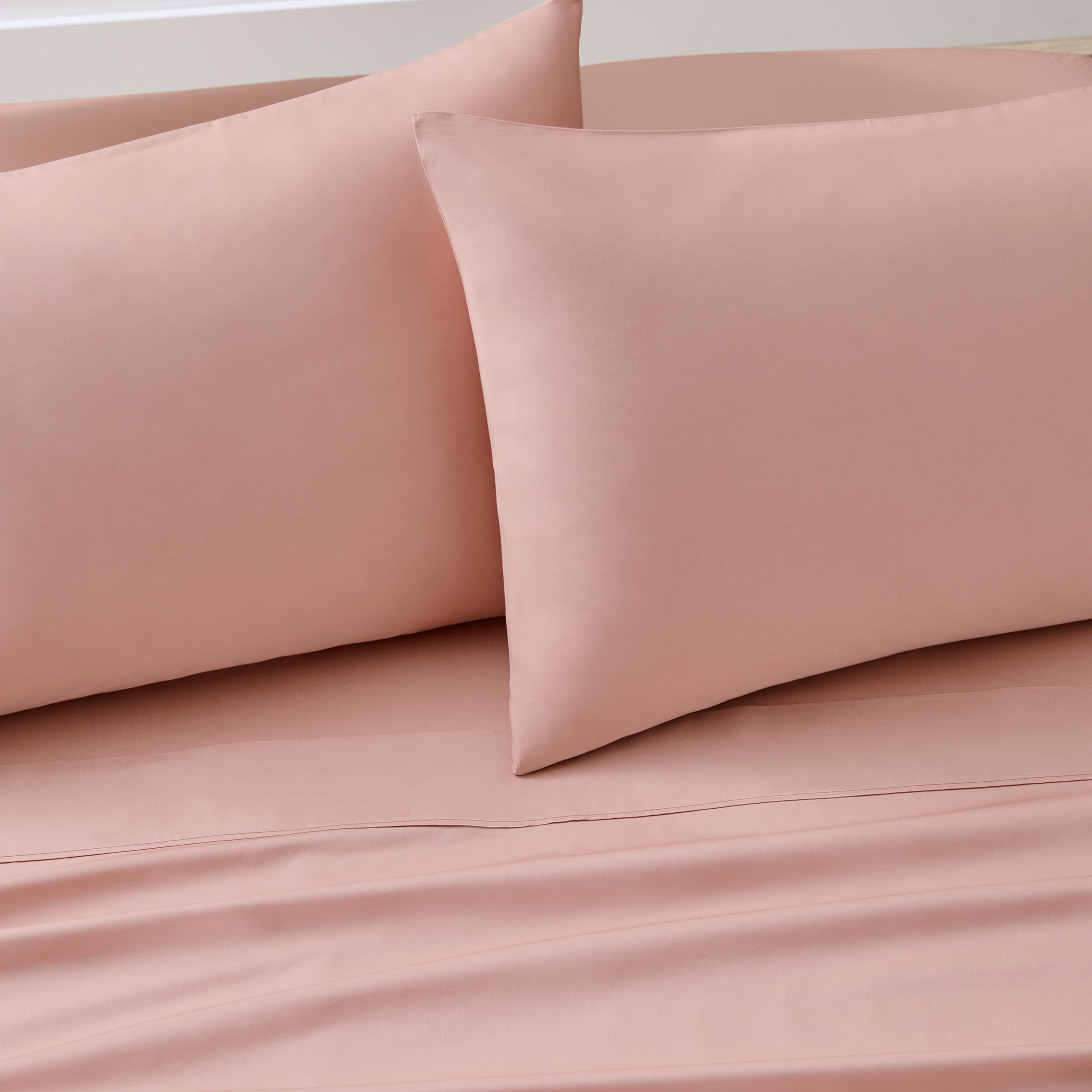 Premium Egyptian Cotton 300 Thread Count Cotton Percale 3-Piece Antique Blush Bed Sheet Set, Twin - Luxury Bed Sheet Set with Deep Pockets Detail