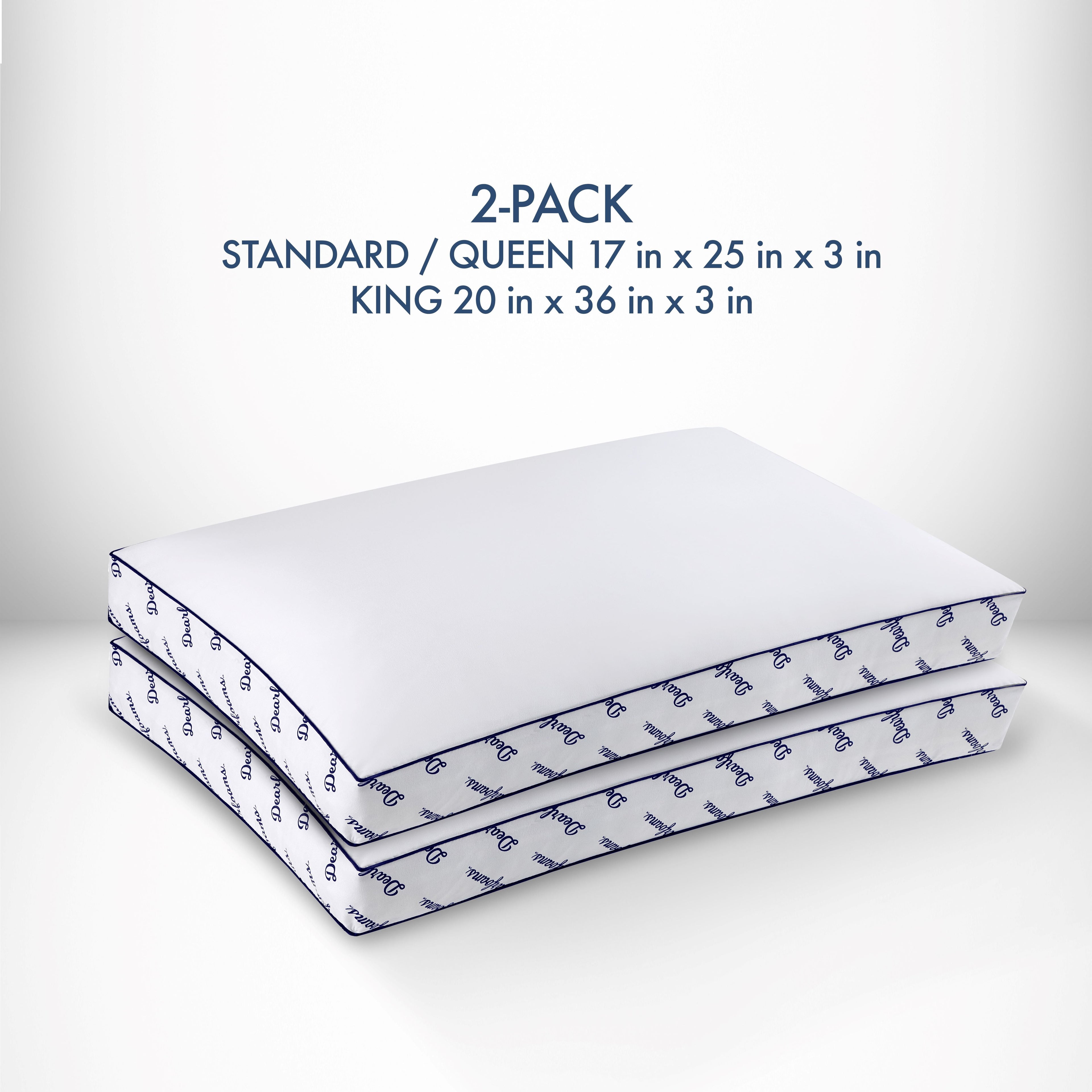 Hotel Collection Cozy Gusseted Bed Pillow Standard, White - Hotel Quality Plush Sleeping Pillows Detail