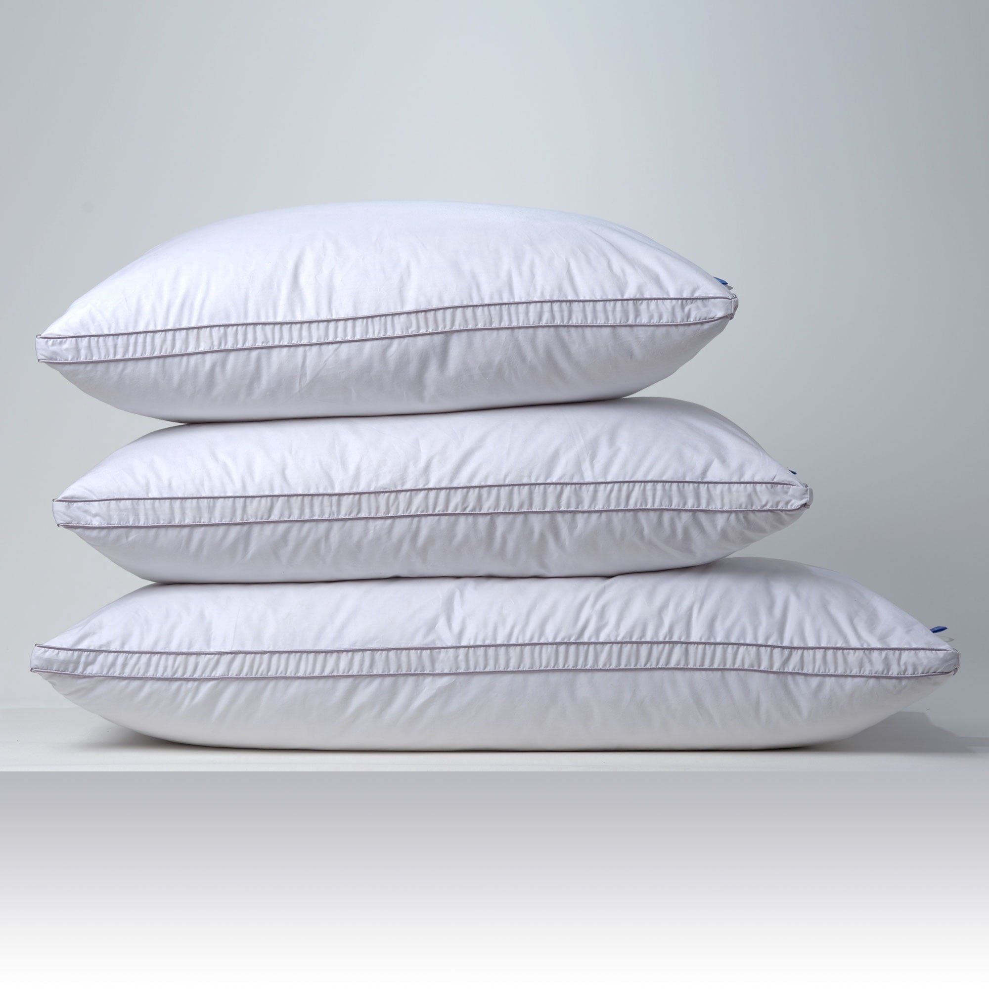 Hotel Collection Linen Premium Goose Down Feather Pillow for Bed, Soft & Supportive, Standard Size, White - Decorative Throw Pillow Cushion for Sofa & Bed Detail