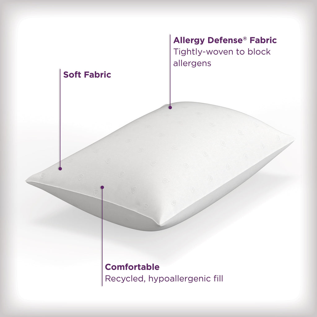 Ergonomic Memory Foam Bed Pillows, Standard/Queen (2 Count) - Hotel Quality Plush Sleeping Pillows Detail