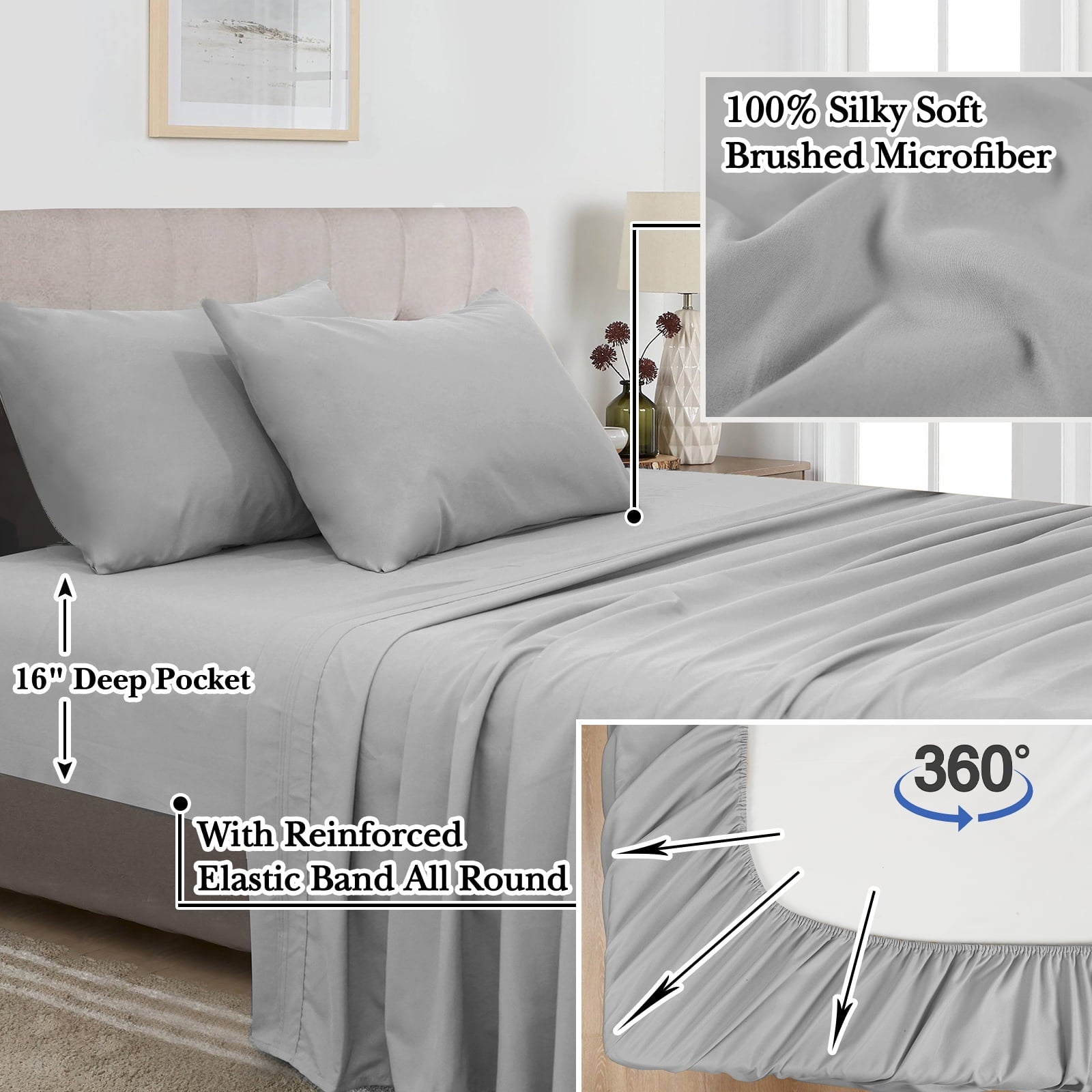 Heavyweight Warmth 7 Pieces Printed King Comforter Set, Lightweight Reversible Botanical Bedding Set Include Comforter, Pillow Shams, Fl... - Hypoallergenic Ultra-Fluffy Quilt for Winter Detail