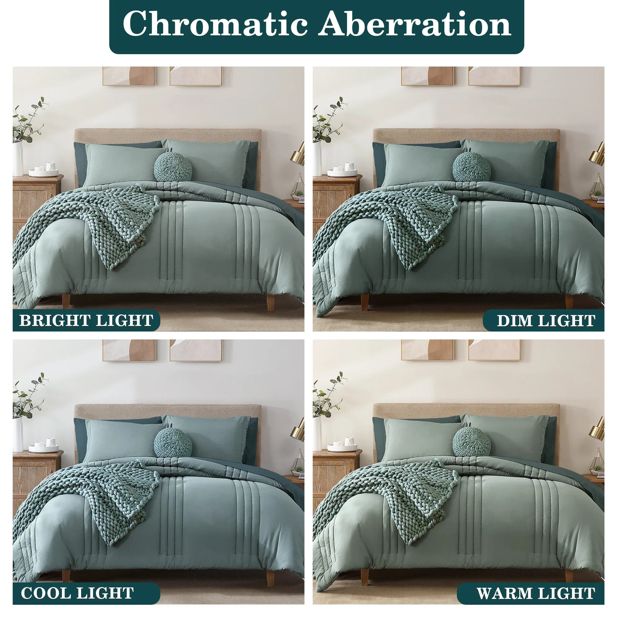 Hypoallergenic Cloud 7-piece Bed in a Bag Comforter Set with Sheets,Sage Green,Full - Luxurious Quilted Duvet Cover Set Detail