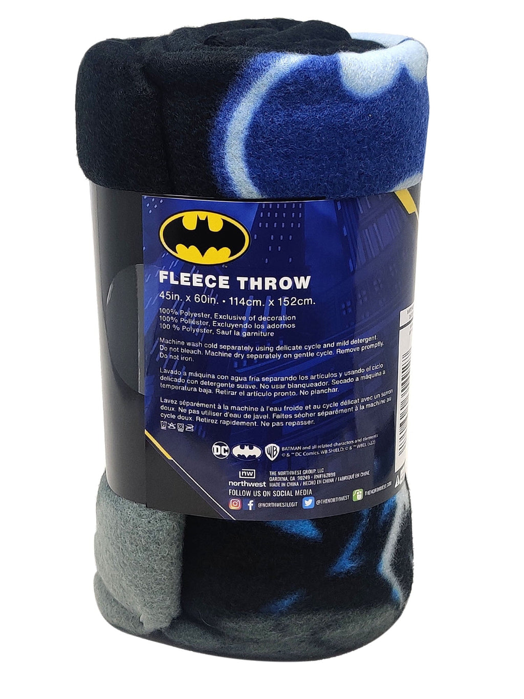 Cozy Fleece Throw Blanket 45" x 60" Dark Knight Superhero - Cozy Fleece Throw Blanket for Couch & Bed Detail
