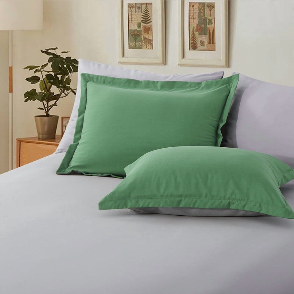 All-Season Grass Green/Grey Queen Size Comforter Set,3-Pieces Reversible Comforter Set Soft and Lightweight,All Season Down Alte... - Luxurious Quilted Duvet Cover Set Detail