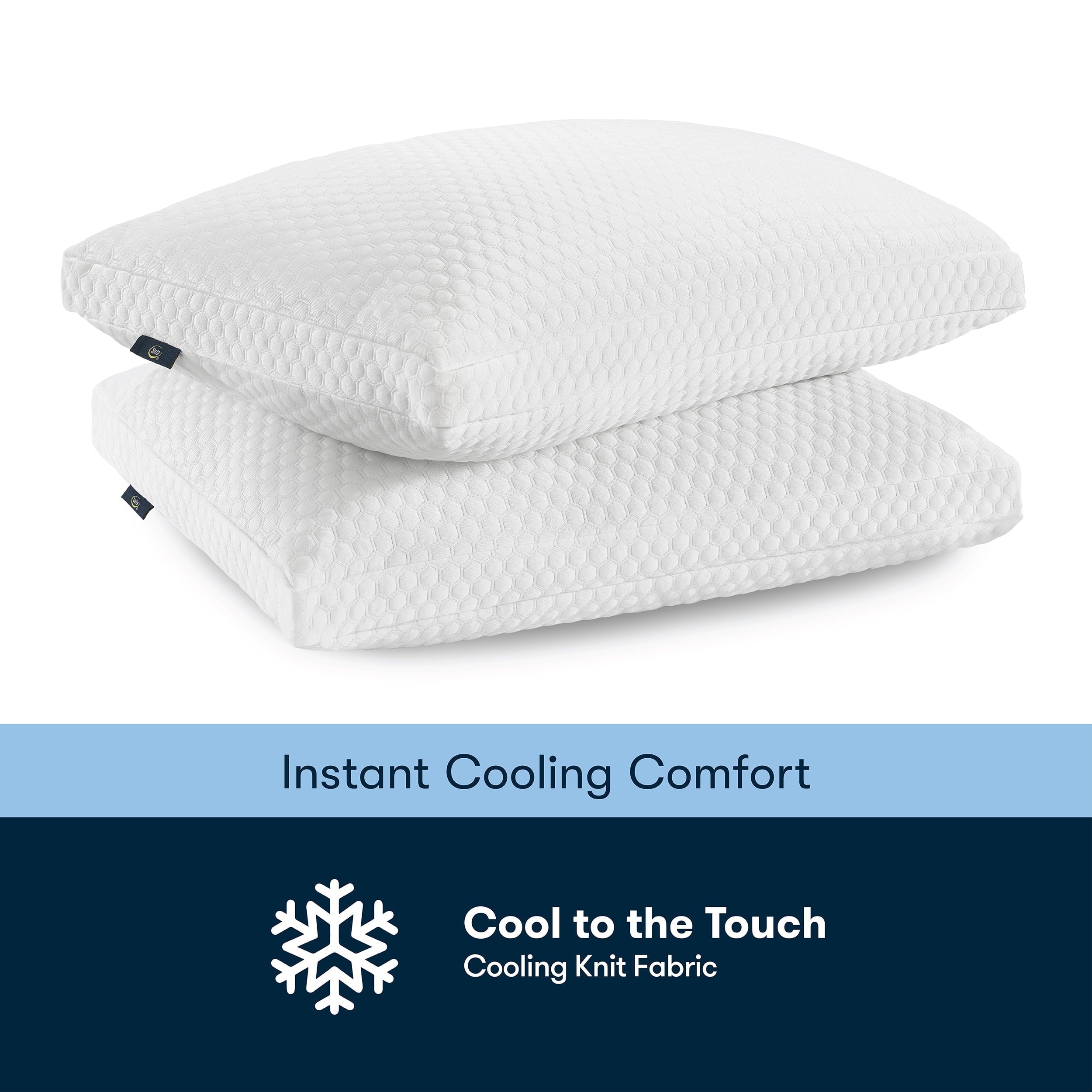 Hotel Collection Sleep Chill Standard/Queen Bed Pillow, Hypoallergenic Fill - Ergonomic Memory Foam Pillow for Neck Pain Support Detail