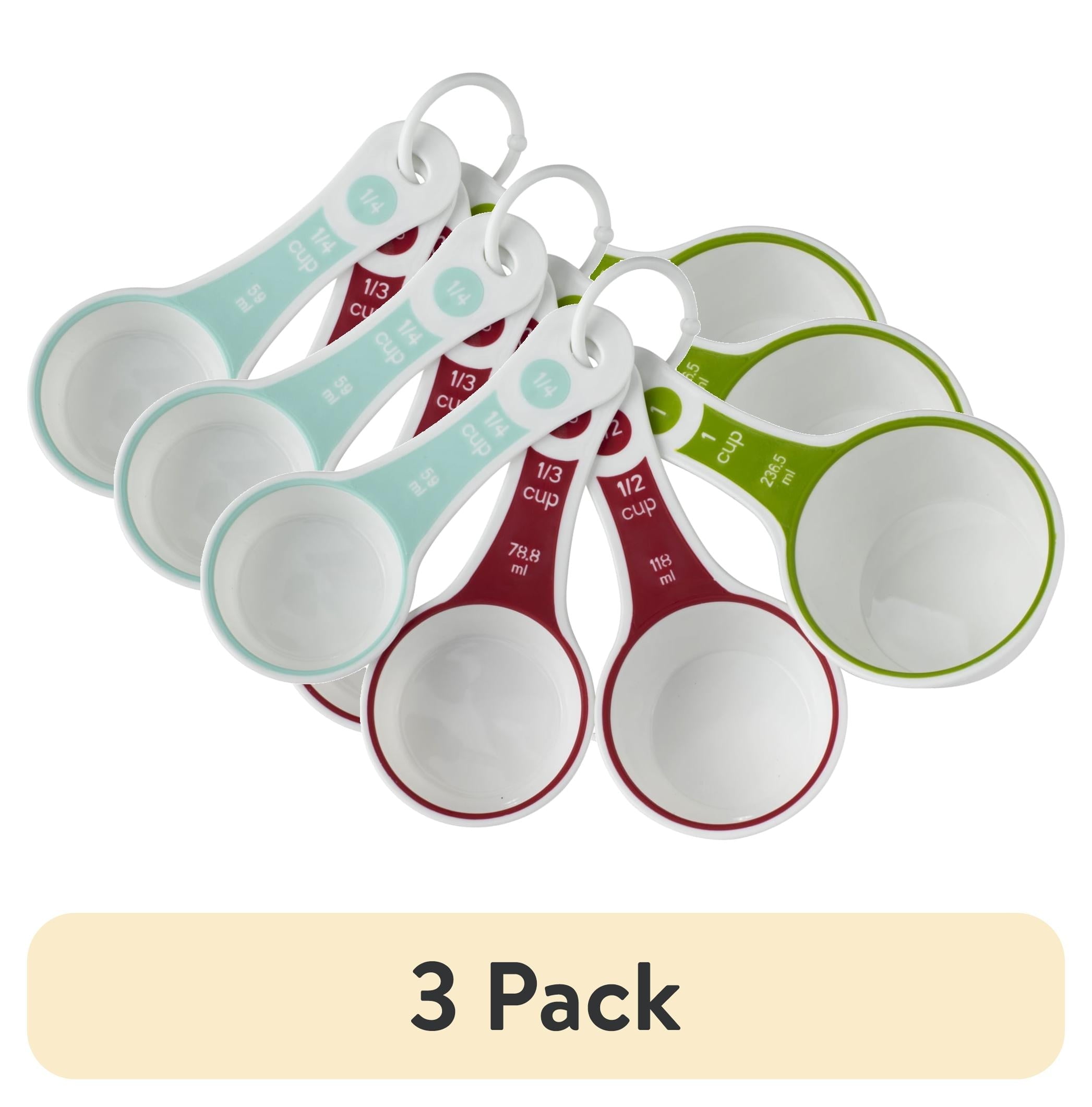 Innovative (3 pack) 4-Piece Measuring Cups Set, Multicolor - Premium Stainless Steel Garlic Presser & Peeler - Default Title