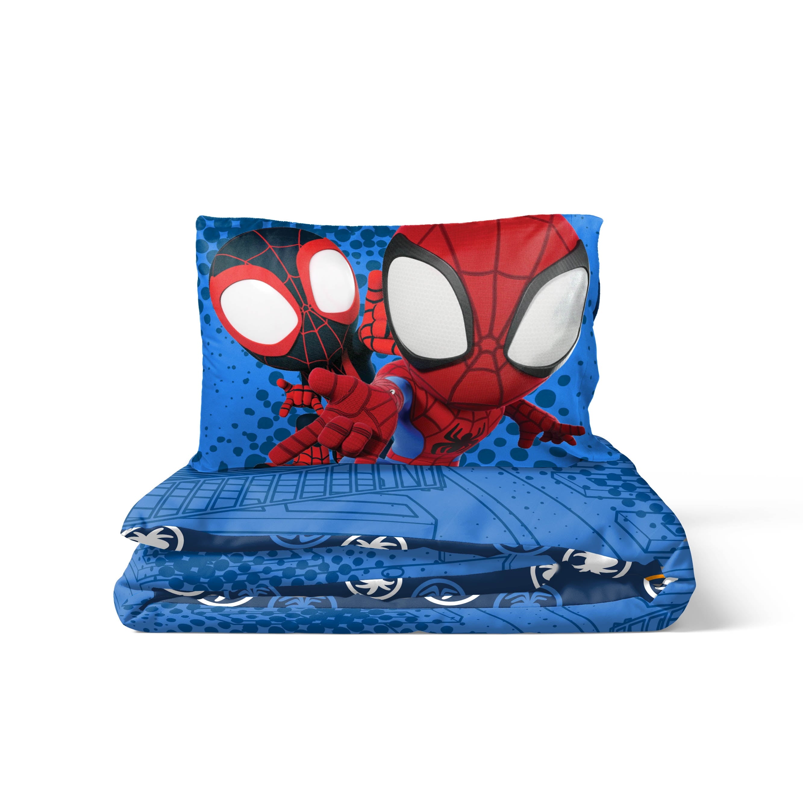 All-Season Spidey Amazing Friends Kids 2-Piece Twin/Full Reversible Comforter Set, Microfiber, Red - Hypoallergenic Ultra-Fluffy Quilt for Winter Detail