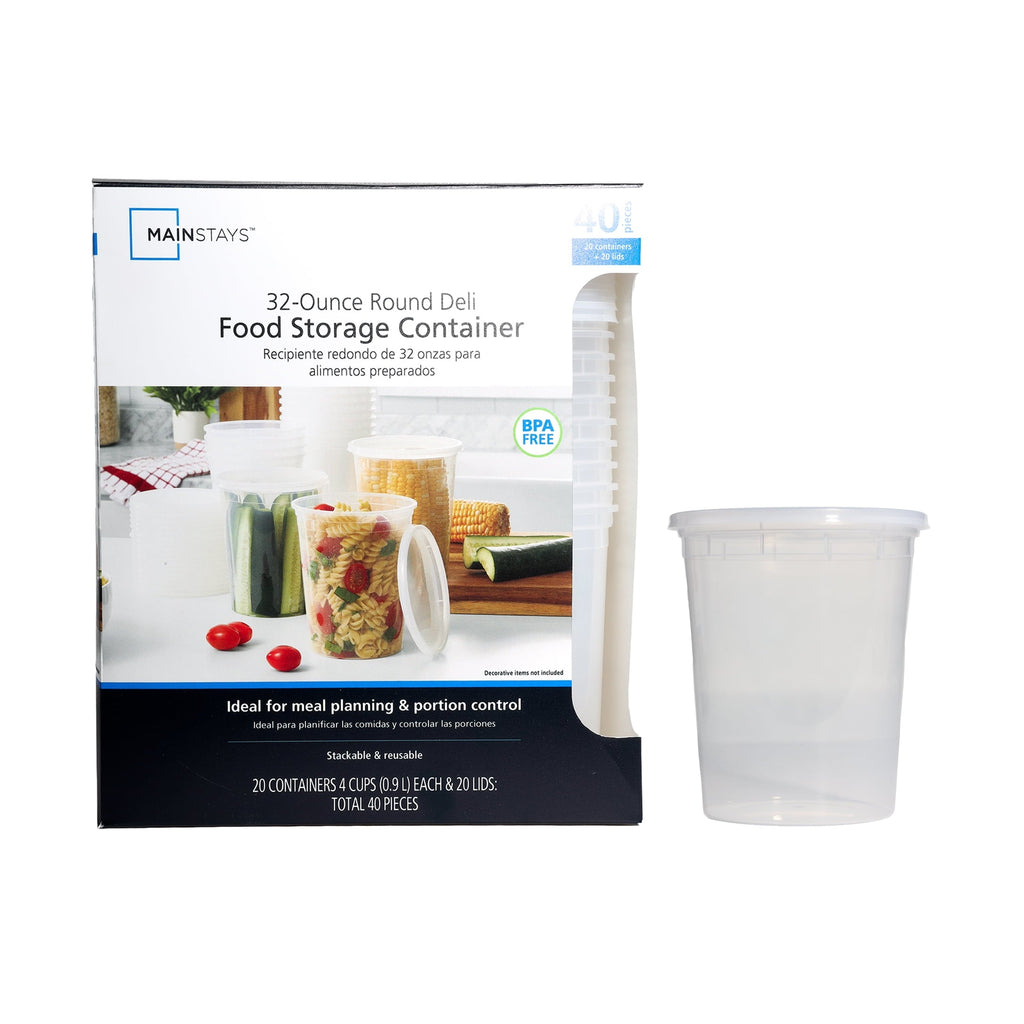Fun Food Fidget 40 Piece 32oz Plastic Deli Container, Ideal Use for Meal Prep and Batch Cooking - Fun Food Fidget Cookie Squishable Toy - Default Title