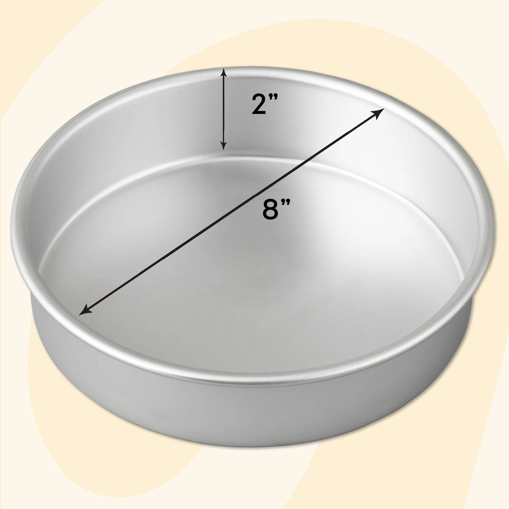 Ergonomic Manual Aluminum 8" Round Cake Pan 2" Depth Layer Cake Baking Pan, Packaging May Vary - Multi-Functional Manual Food Chopper & Slicer Detail