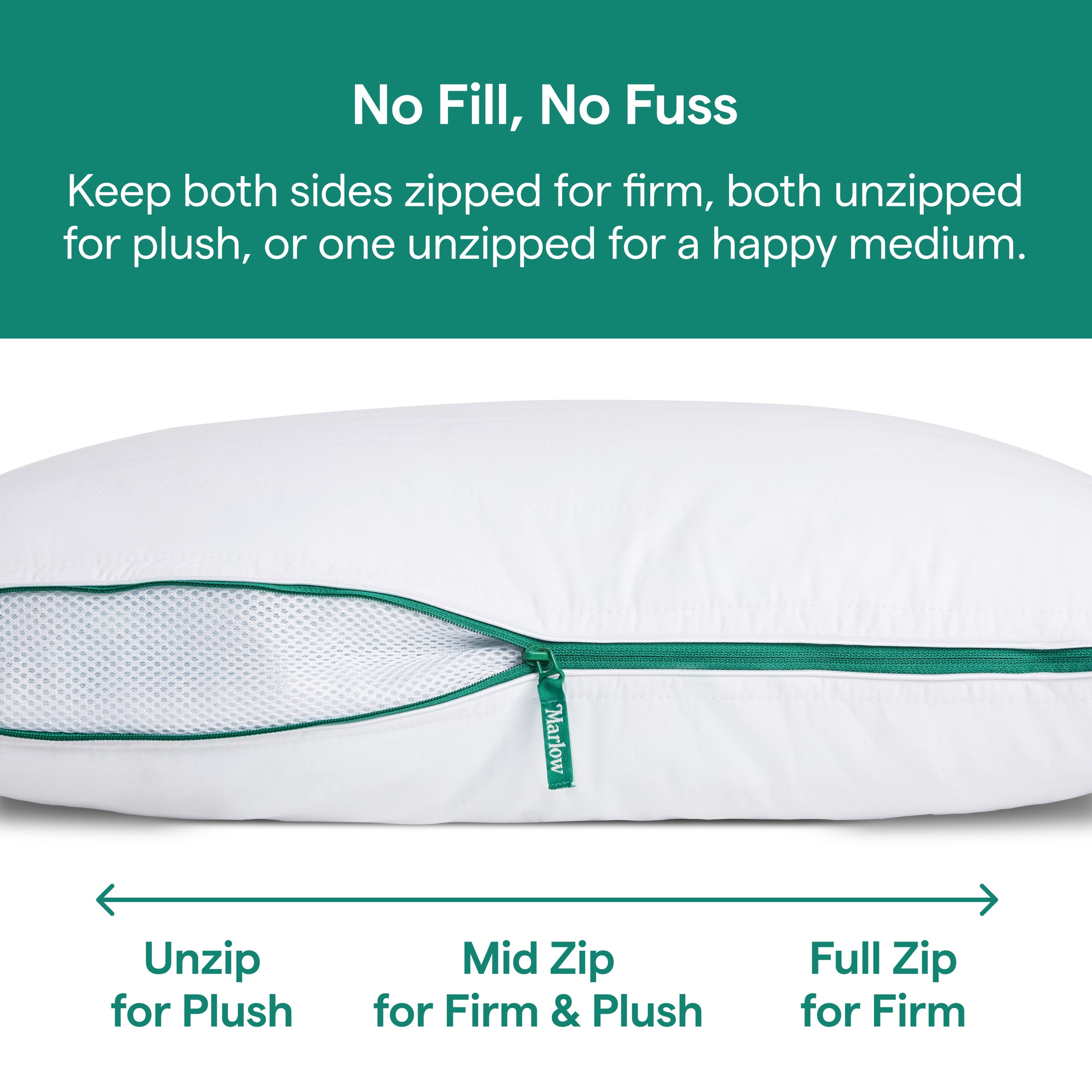Orthopedic Support Marlow Adjustable Memory Foam Bed Pillow - Neck and Back Support For Side, Back and Stomach Sleepers - Standard/Queen... - Orthopedic Shredded Foam Bed Pillow Set Detail