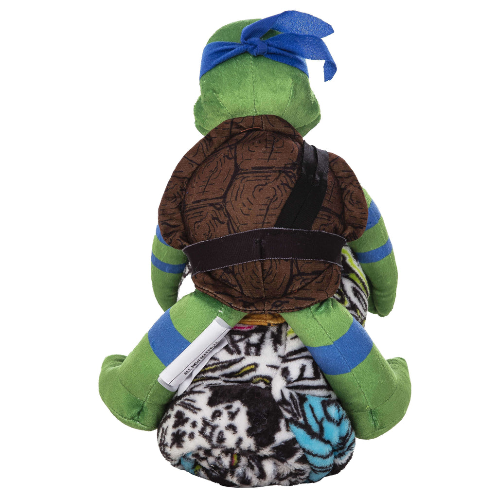 Decorative Knitted Teenage Mutant Tutles Sketched Out Kids Silk Touch Throw Blanket with Plush Hugger – Ultra Soft Plush Character Pillo... - Luxury Knitted Decorative Throw Blanket with Fringes Detail