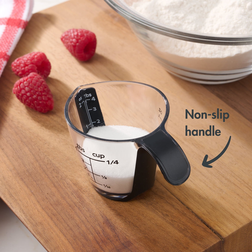 Innovative 1/4C Plastic Mini Measuring Cup, Black/Transparent - Kitchen Gadget Tool for Quick Food Prep Detail