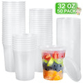 Playful Geometric 32oz Deli Containers with Lids 50 Sets, Food Storage Containers with Lids, Soup Containers with Lids, Stackable Plast... - Playful Star & Heart Shaped Geometric NeeDoh - Default Title