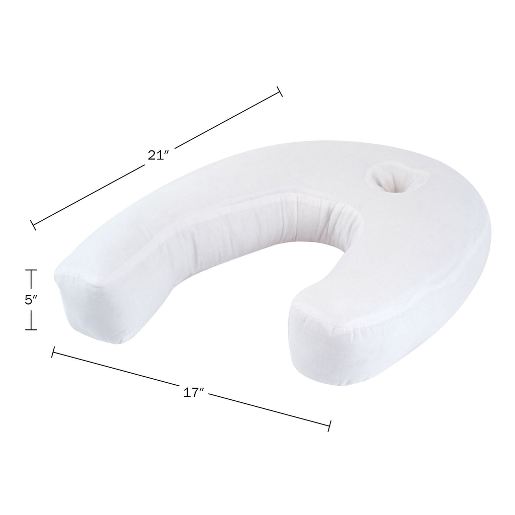 Decorative Plump Bluestone Contour Side Sleeper Pillow with Ear Pocket for Pain Relief - Ergonomic Memory Foam Pillow for Neck Pain Support Detail