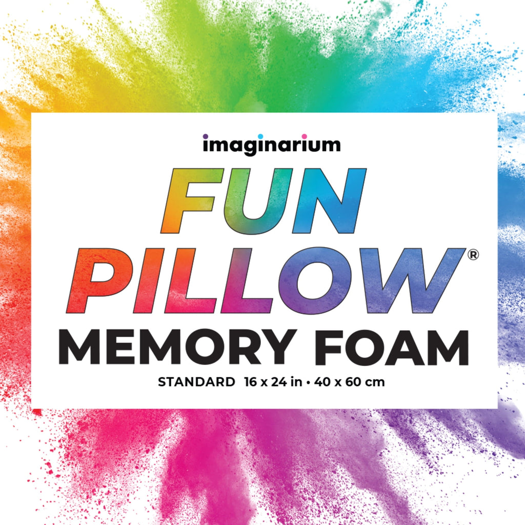 Ergonomic Memory Foam Memory Foam Fun Pillow with Cool-to-the-Touch Cover, Standard/Queen, Cosmic Blue, 2 Pack - Hotel Quality Plush Sleeping Pillows Detail
