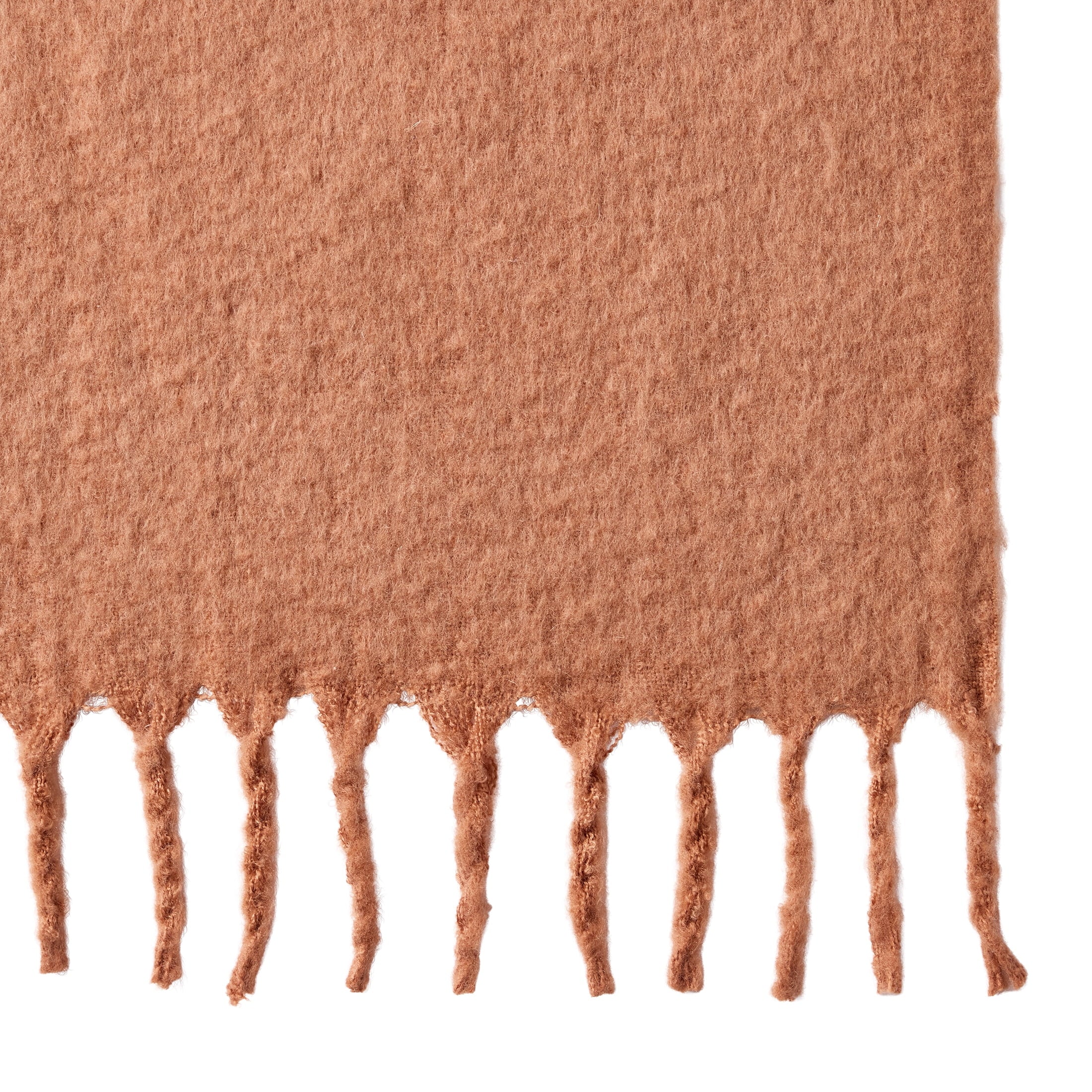 Super Soft Flannel Faux Mohair Cozy Couch Throw Blanket Terracotta Clay, 50x72" - Lightweight Plush Warm Blanket for All Seasons Detail