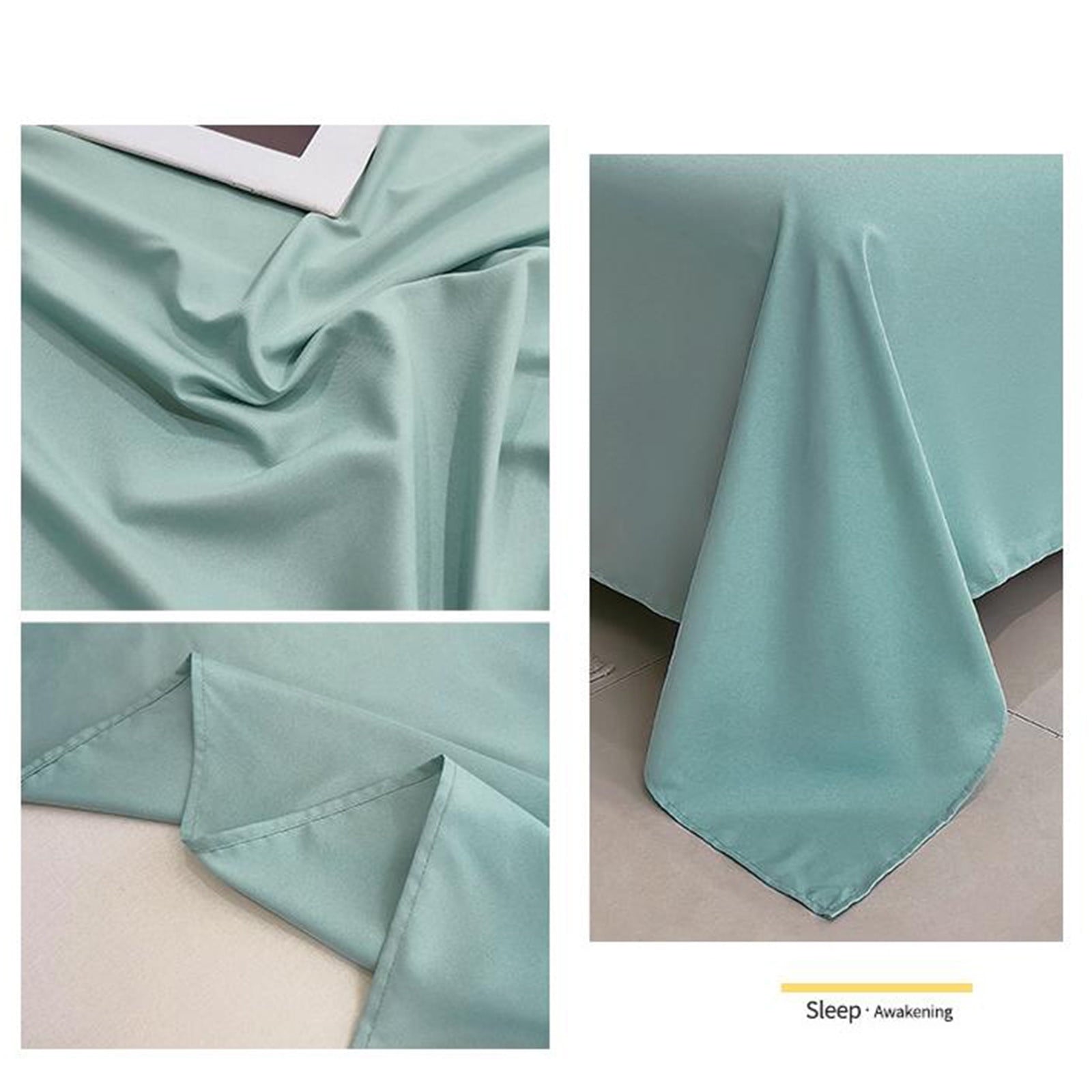Premium Egyptian Cotton Under $5 Clearance! InsCrazy Bed Sheet, 100% Cotton Household Solid Color, Soft and breathable Bed Sheet Piece 66 x 96" - Luxury Bed Sheet Set with Deep Pockets Detail