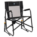 Patented Spring-Action Freestyle Rocker - Choice 711 - Heavy-Duty Kickback Rocker with Beverage Holder - Black