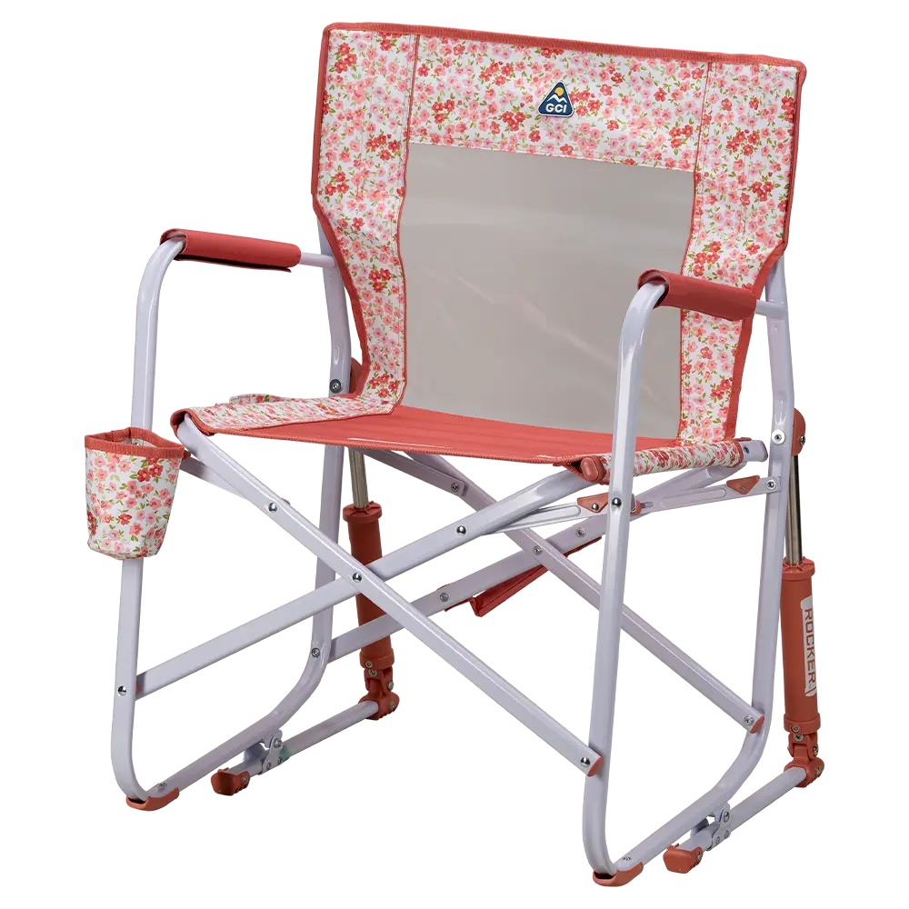 Patented Spring-Action Freestyle Rocker - Choice 711 - Heavy-Duty Kickback Rocker with Beverage Holder Detail