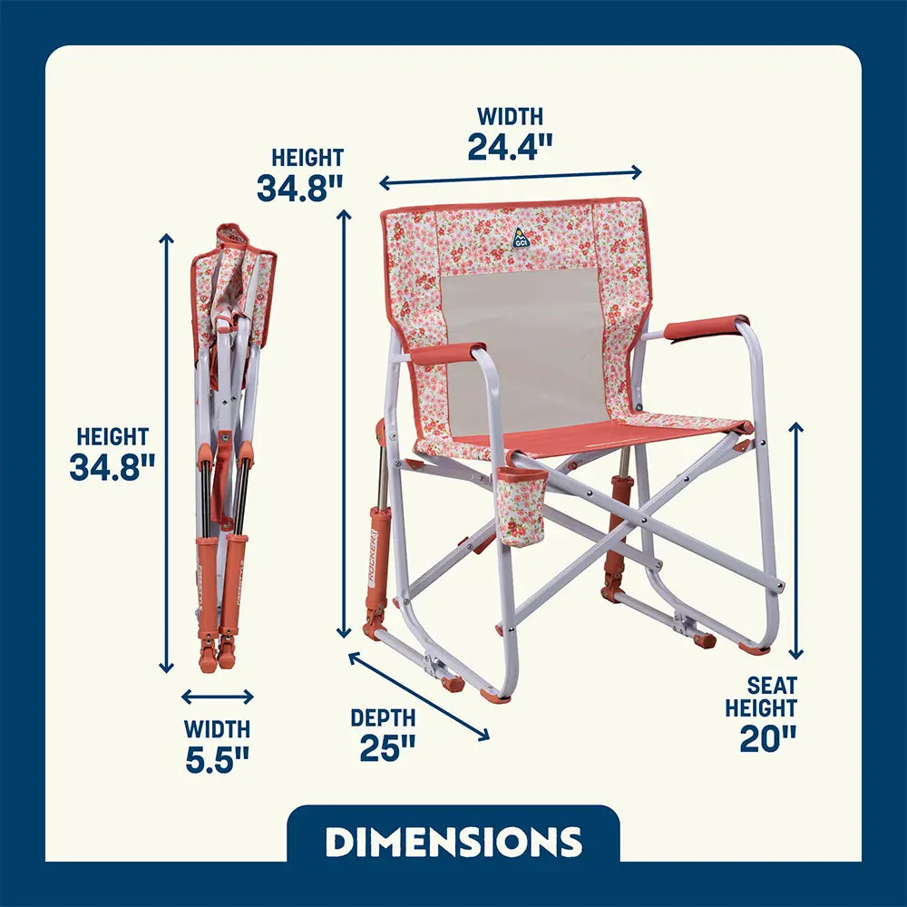 Patented Spring-Action Freestyle Rocker - Choice 711 - Heavy-Duty Kickback Rocker with Beverage Holder Detail