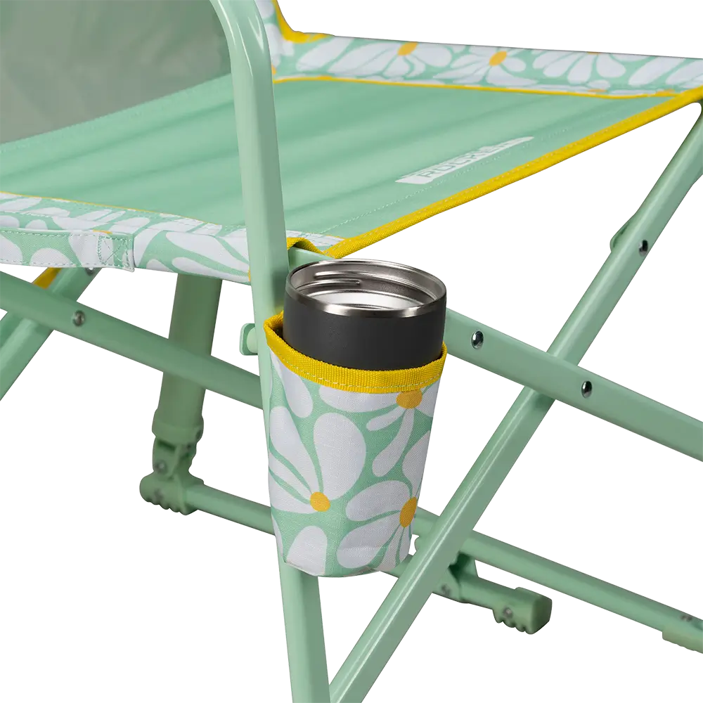 Patented Spring-Action Freestyle Rocker - Choice 711 - Heavy-Duty Kickback Rocker with Beverage Holder Detail
