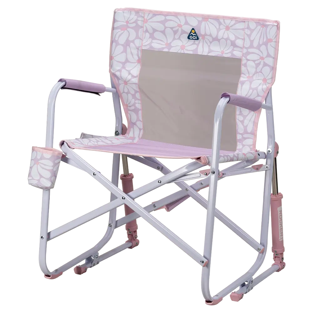 Patented Spring-Action Freestyle Rocker - Choice 711 - Heavy-Duty Kickback Rocker with Beverage Holder Detail