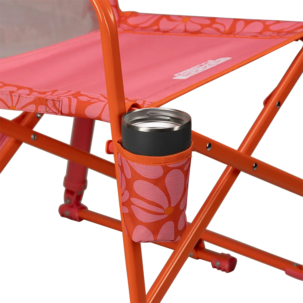 Patented Spring-Action Freestyle Rocker - Choice 711 - Heavy-Duty Kickback Rocker with Beverage Holder Detail