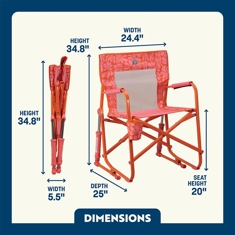 Patented Spring-Action Freestyle Rocker - Choice 711 - Heavy-Duty Kickback Rocker with Beverage Holder Detail