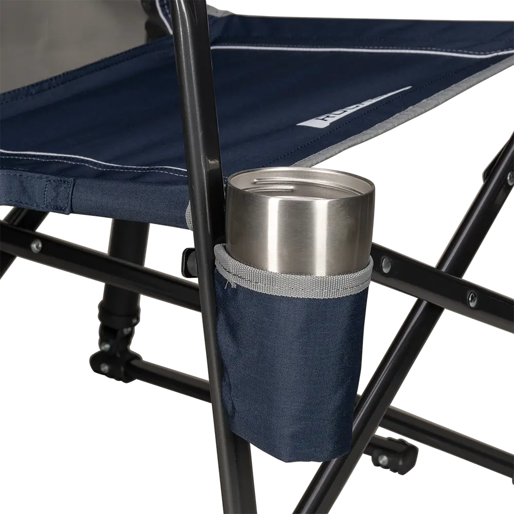 Patented Spring-Action Freestyle Rocker - Choice 711 - Heavy-Duty Kickback Rocker with Beverage Holder Detail