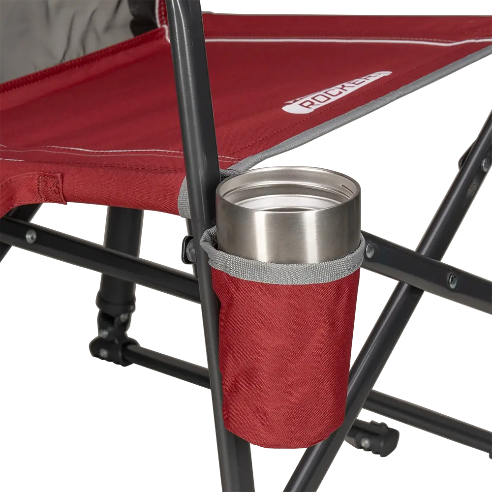 Patented Spring-Action Freestyle Rocker - Choice 711 - Heavy-Duty Kickback Rocker with Beverage Holder Detail