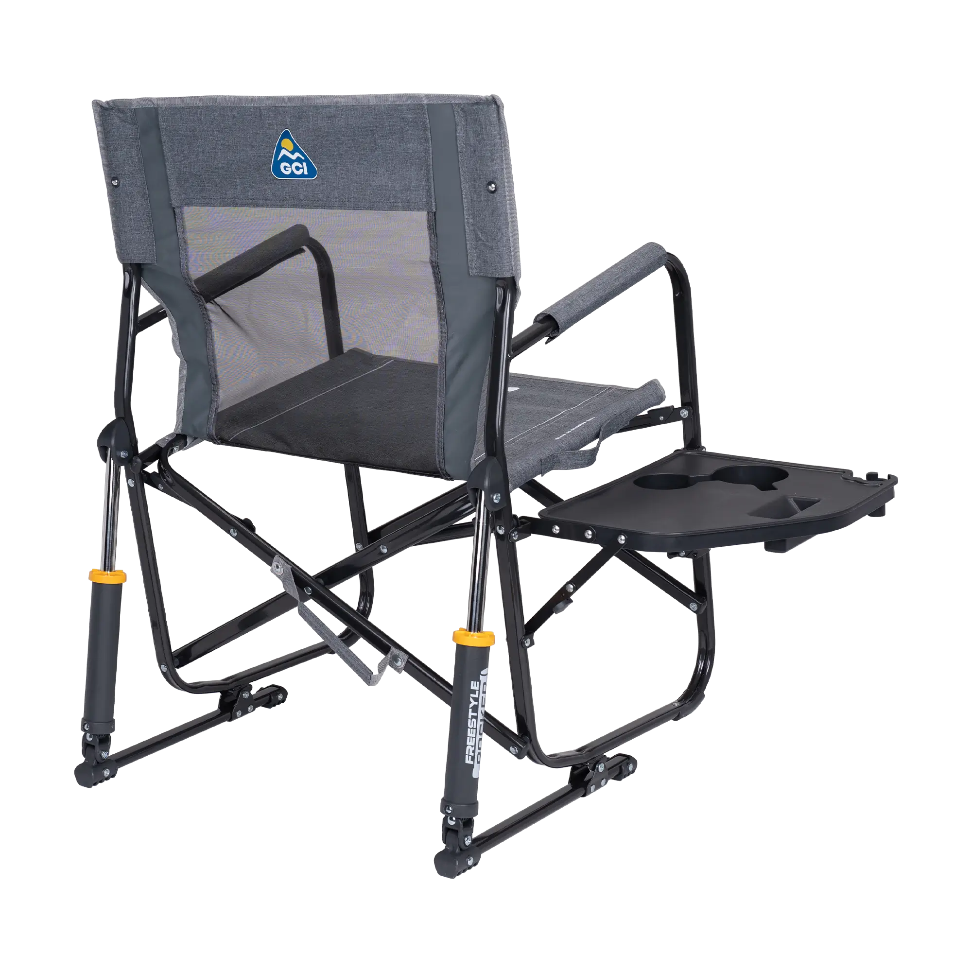 Heavy-Duty Freestyle Freestyle Rocker with Side Table - Choice 853 - Patented Spring-Action Rocking Chair for Camping Detail