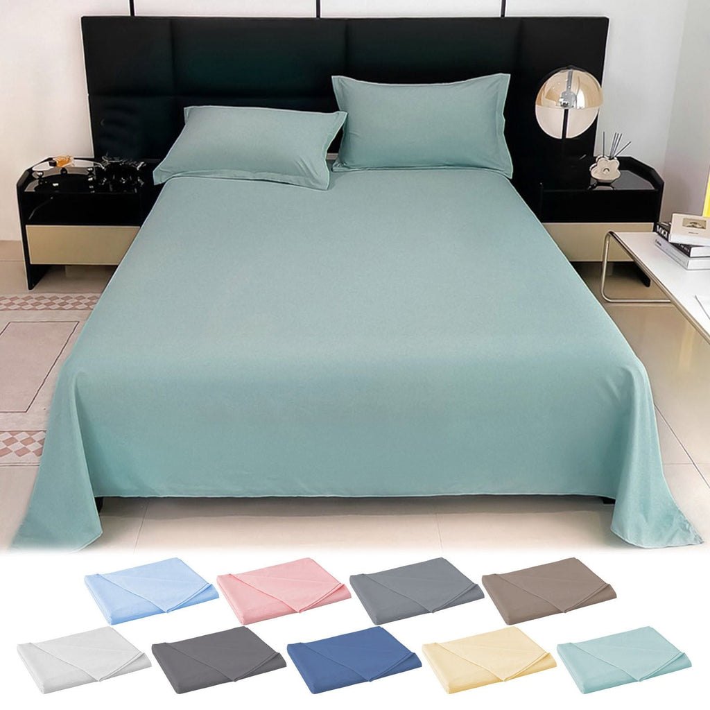 Premium Egyptian Cotton Under $5 Clearance! InsCrazy Bed Sheet, 100% Cotton Household Solid Color, Soft and breathable Bed Sheet Piece 66 x 96" - Luxury Bed Sheet Set with Deep Pockets Detail