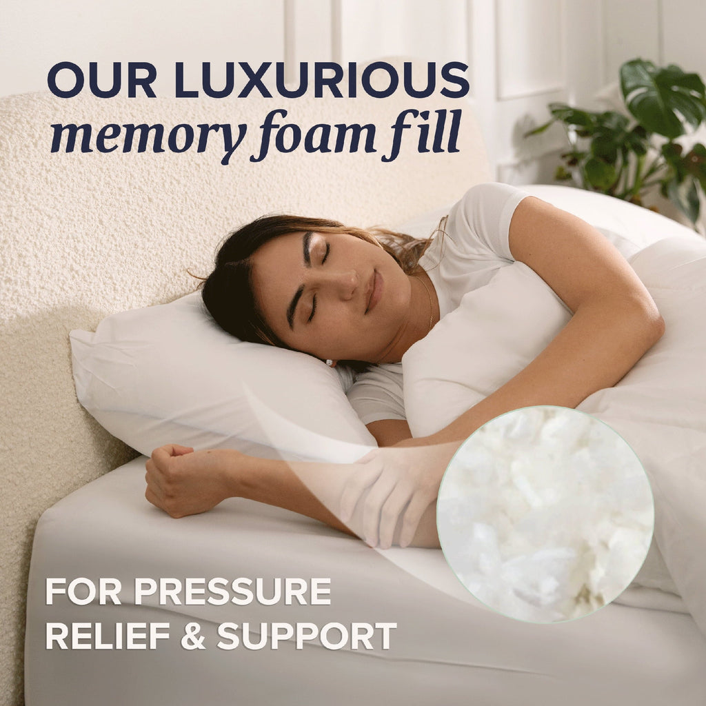 Orthopedic Support Customizable Memory Foam Queen Pillow 1Pack, Adult - Ergonomic Memory Foam Pillow for Neck Pain Support Detail