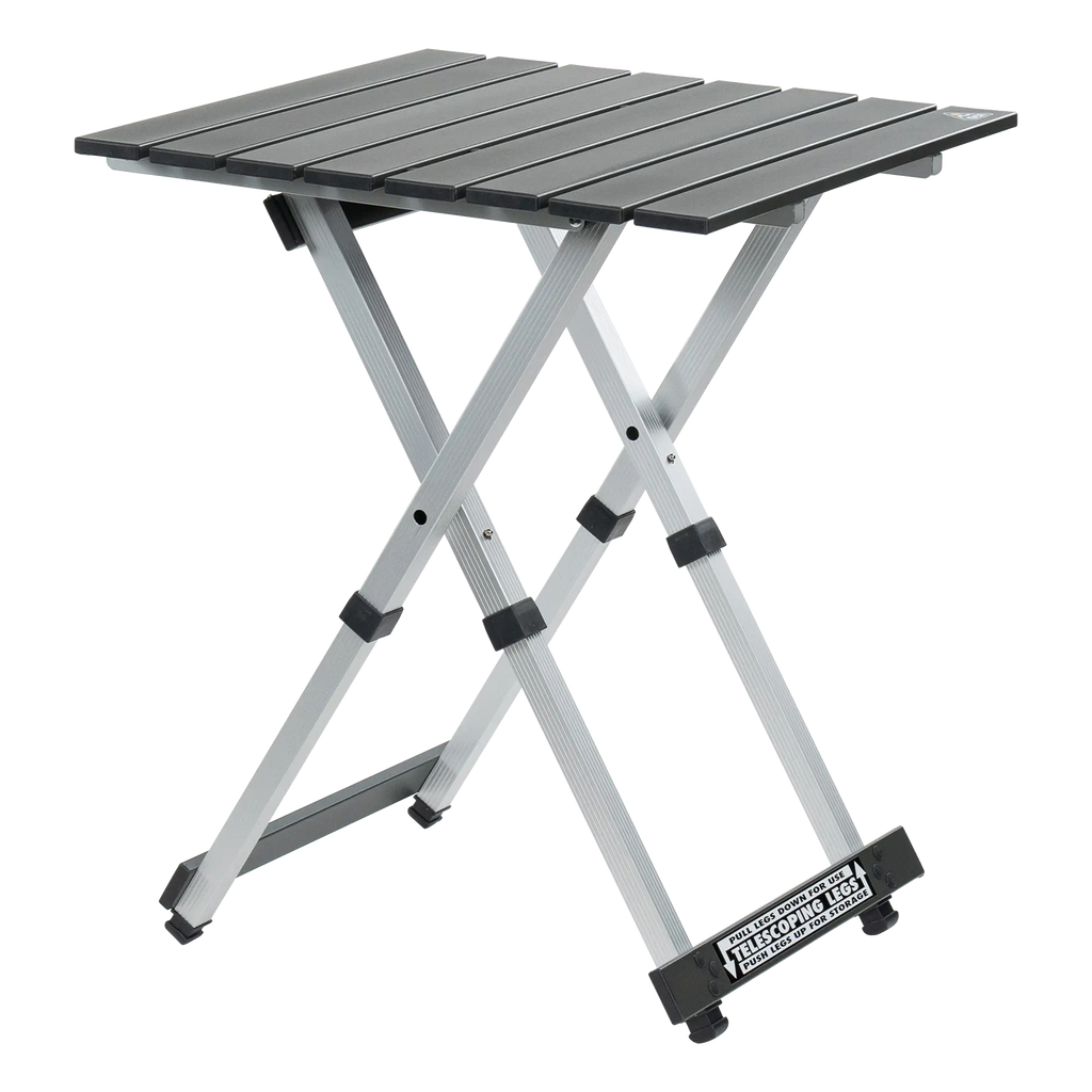 Portable Staging Compact Camp Table 20 - Choice 513 - Master Outdoor Kitchen Station for Tailgating & BBQ - Black Chrome