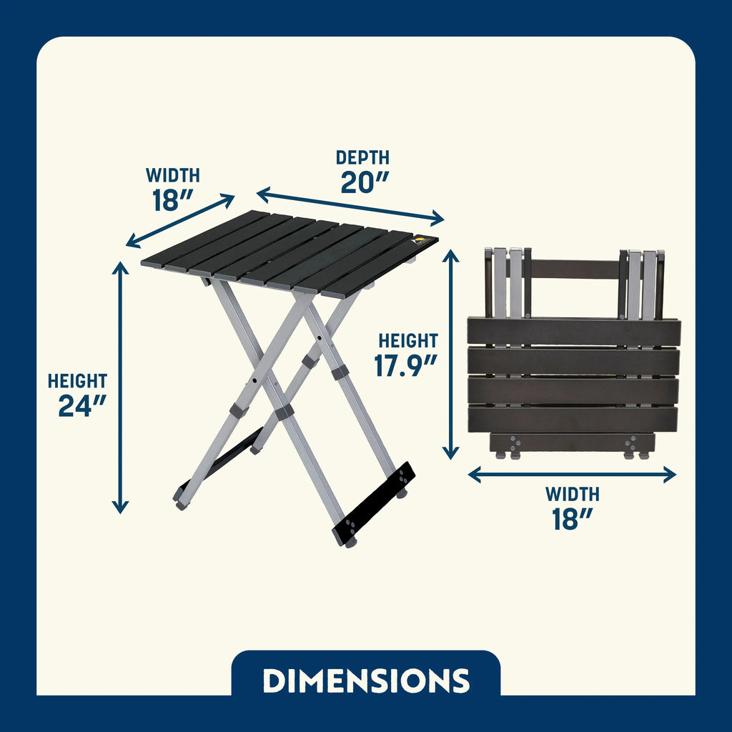 Portable Staging Compact Camp Table 20 - Choice 513 - Master Outdoor Kitchen Station for Tailgating & BBQ Detail