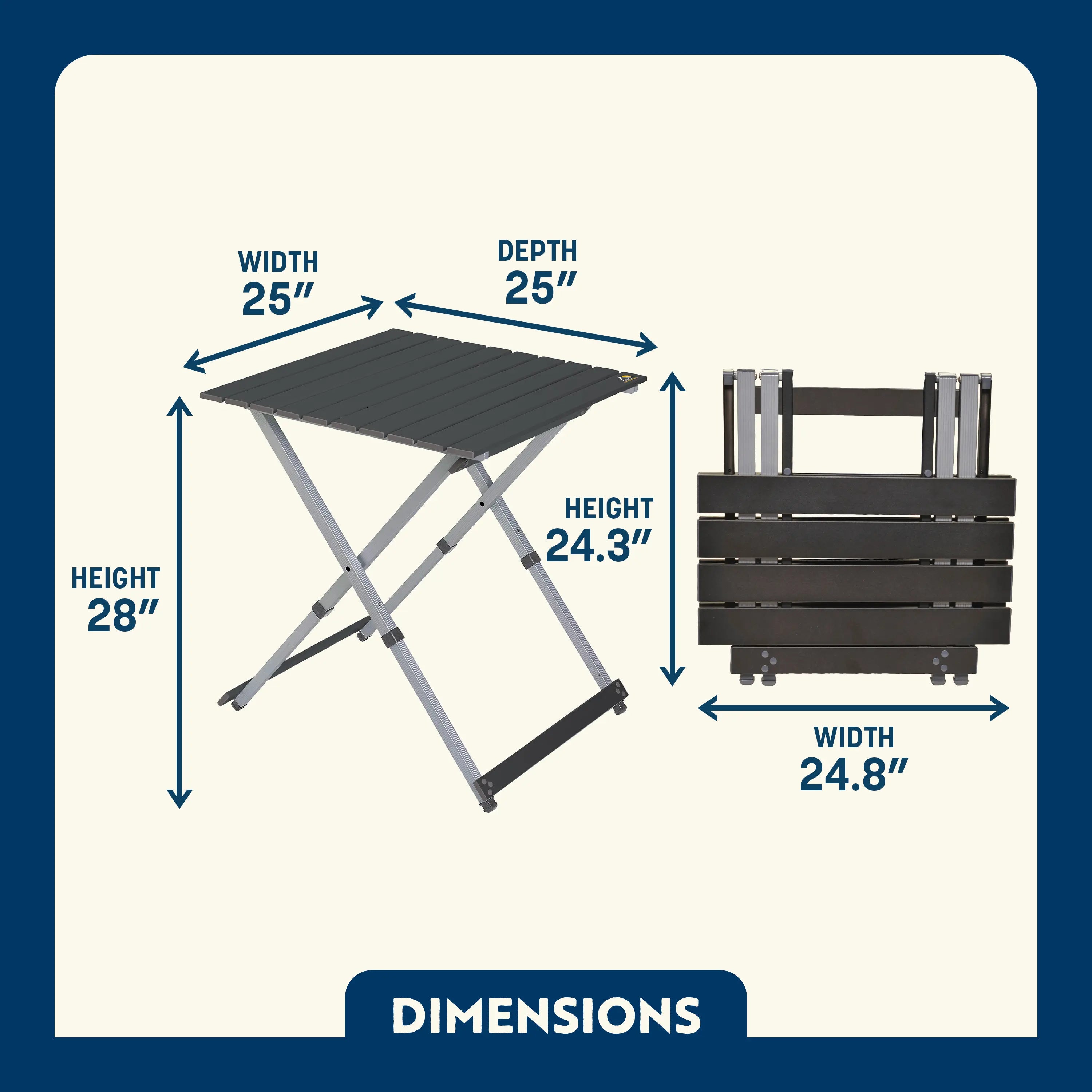Multi-Functional Cook Compact Camp Table 25 - Choice 214 - Portable Camping Table with Heat-Resistant Countertop Detail