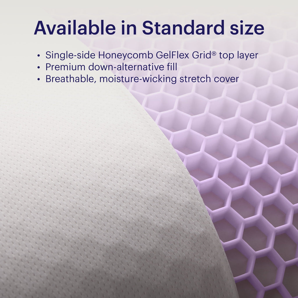 Decorative Plump GridCloud Pillow, Honeycomb Gelflex Top Layer, Hypoallergenic, Down - Alternative - Decorative Throw Pillow Cushion for Sofa & Bed Detail