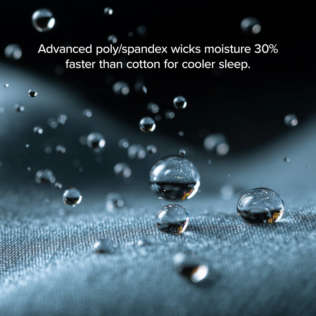 Premium Egyptian Cotton Cooling Performance Jersey Knit Stretch Sheet Set, Moisture-Wicking & Breathable, 4-Way Stretch Bed Sheets, Envelope ... - Luxury Bed Sheet Set with Deep Pockets Detail