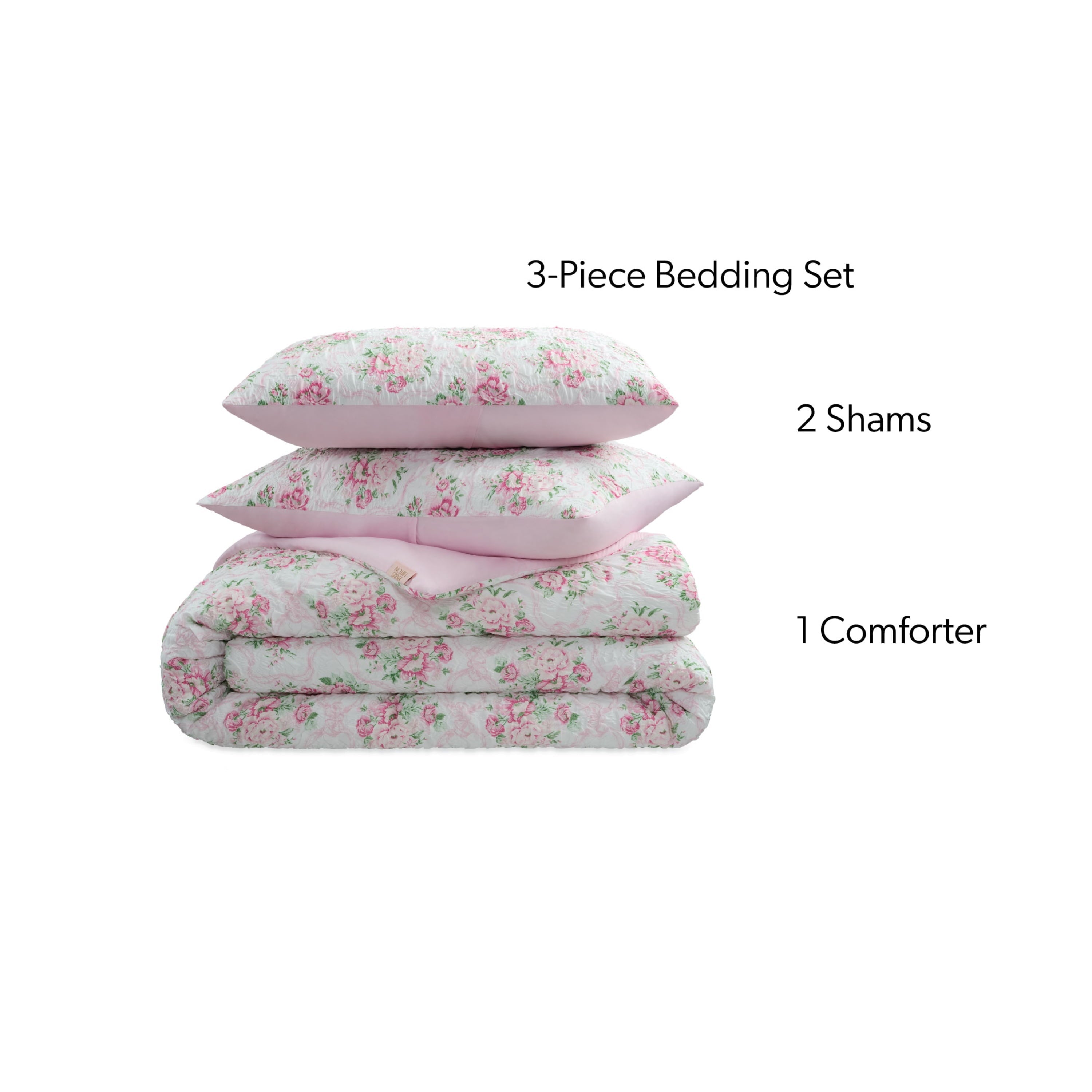 Fluffy Down Alternative 2-Piece Coquette Floral Pink Comforter Set, Twin/Twin XL - Cloud-Like Soft Lightweight Bed Comforter - Default Title
