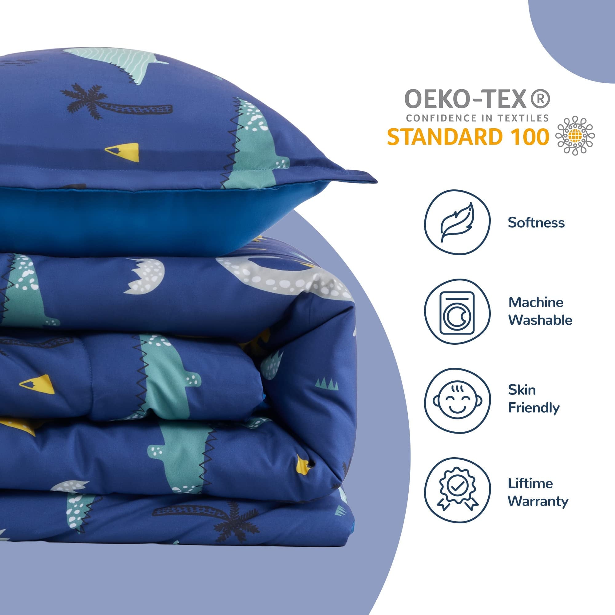 Heavyweight Warmth Kids Bedding Comforter Set Twin/Twin Xl Size - Super Soft & Cute Printed 2-Piece Comforter Set All Seasons for Boys, ... - Hypoallergenic Ultra-Fluffy Quilt for Winter Detail