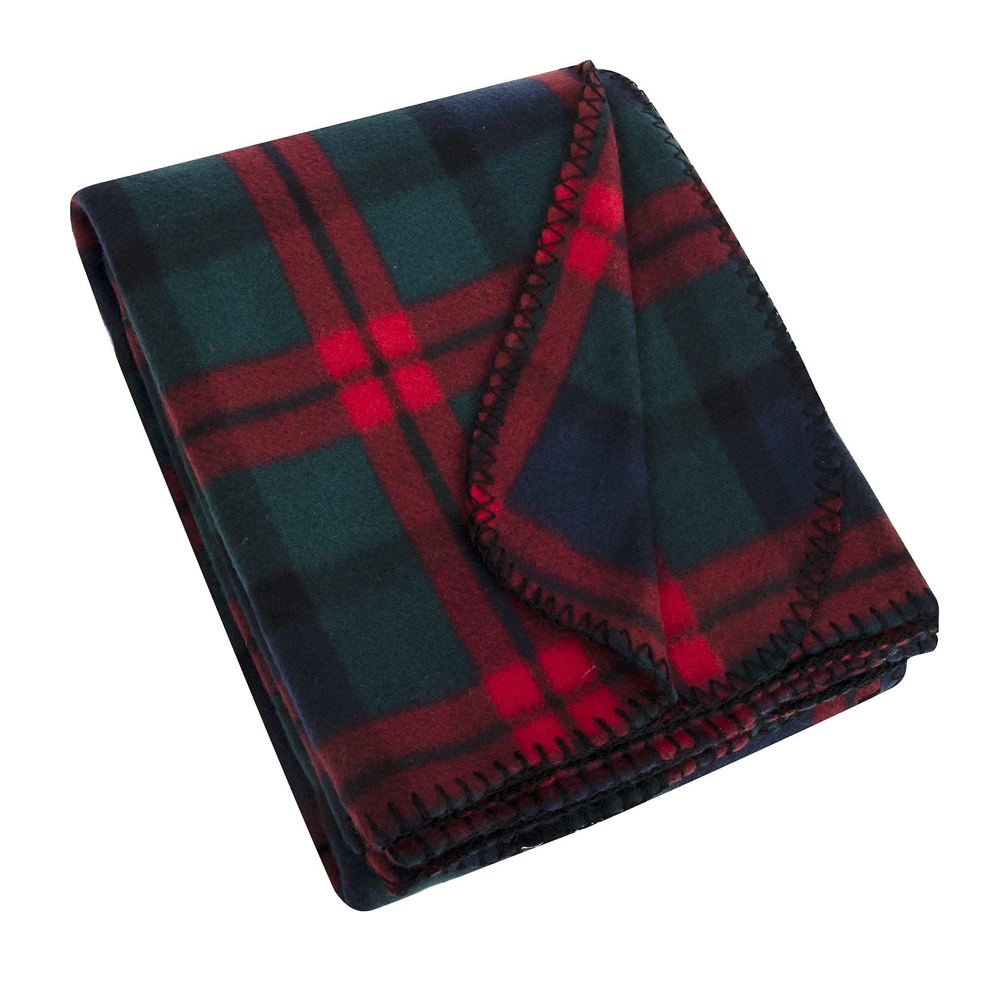 Lightweight Warm Single Plaid Color 60"L x 50"W Fleece Throw Blanket for Fall, Winter, Spring, Summer, Men, Women, Children & Pets in ... - Cozy Fleece Throw Blanket for Couch & Bed Detail