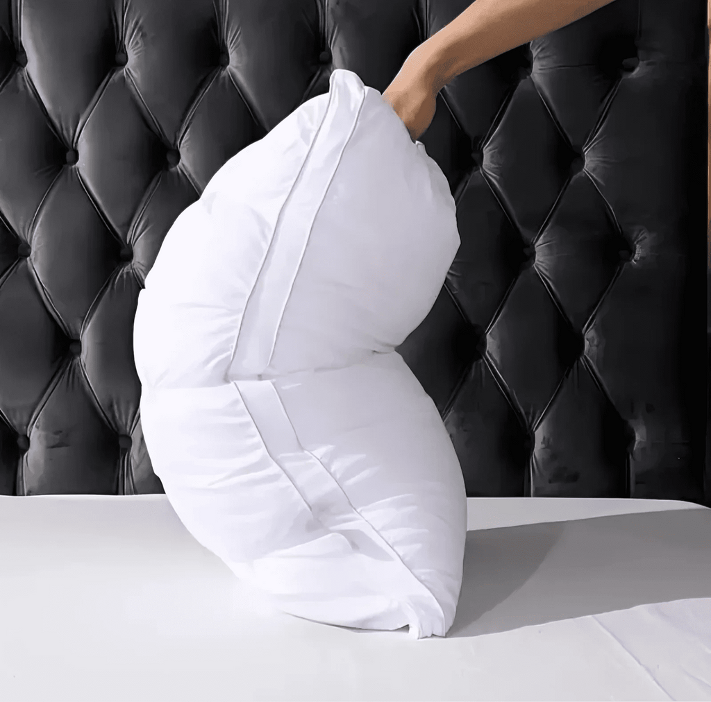 Decorative Plump Queen Size Bed Pillows Set of 2, Hotel Quality, Down Alternative Gusseted Bed Pillows for Side, Back, or Stomach Slee... - Hotel Quality Plush Sleeping Pillows Detail