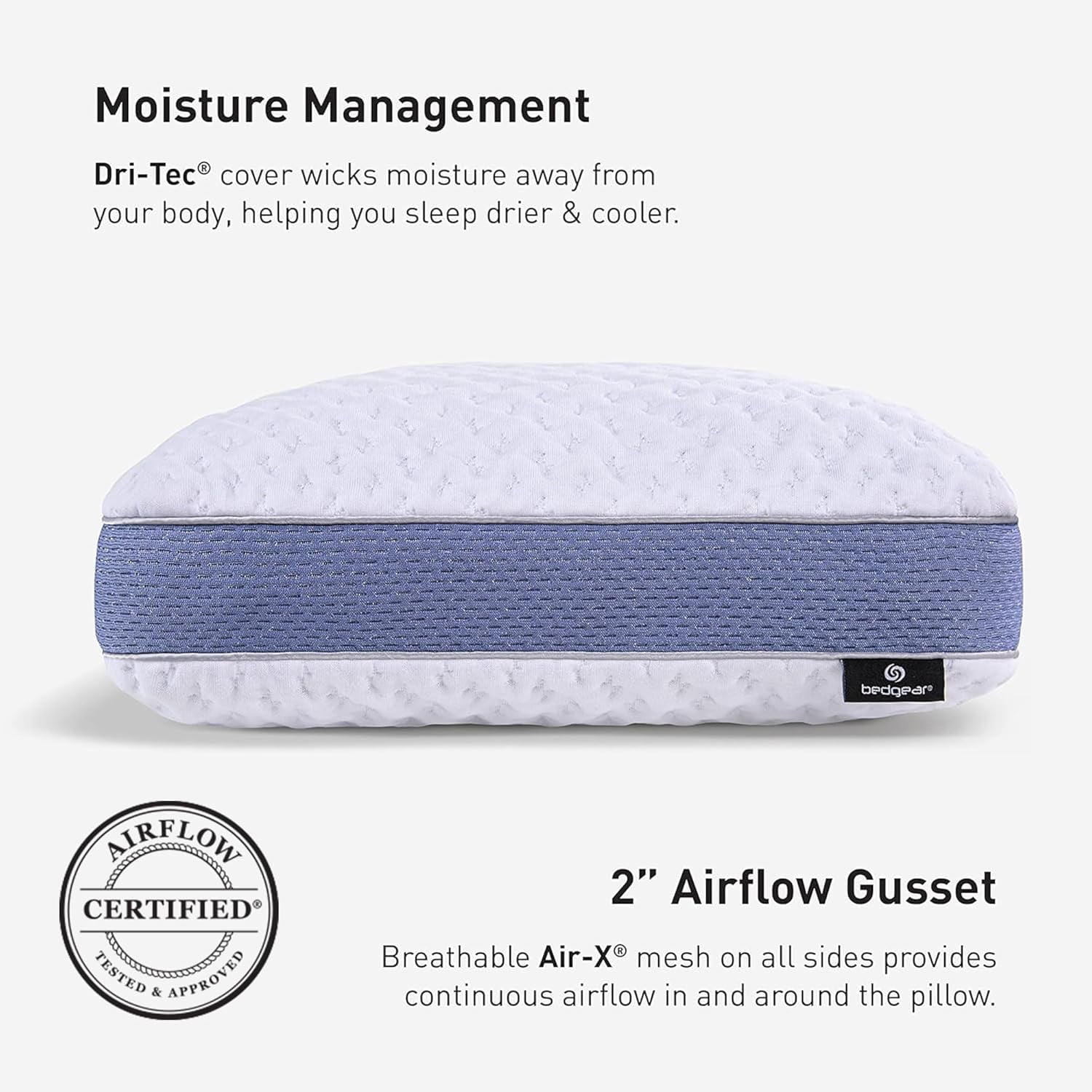 Hotel Collection Performance Pillow – 2.0 - Moisture Wicking Bed Pillow for All Sleep Positions - Medium Firmness Bed Pillow -... - Decorative Throw Pillow Cushion for Sofa & Bed Detail